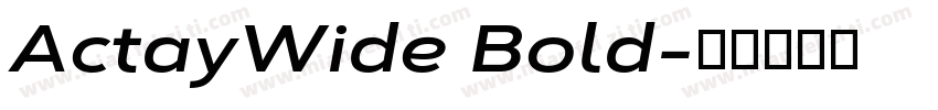 ActayWide Bold字体转换